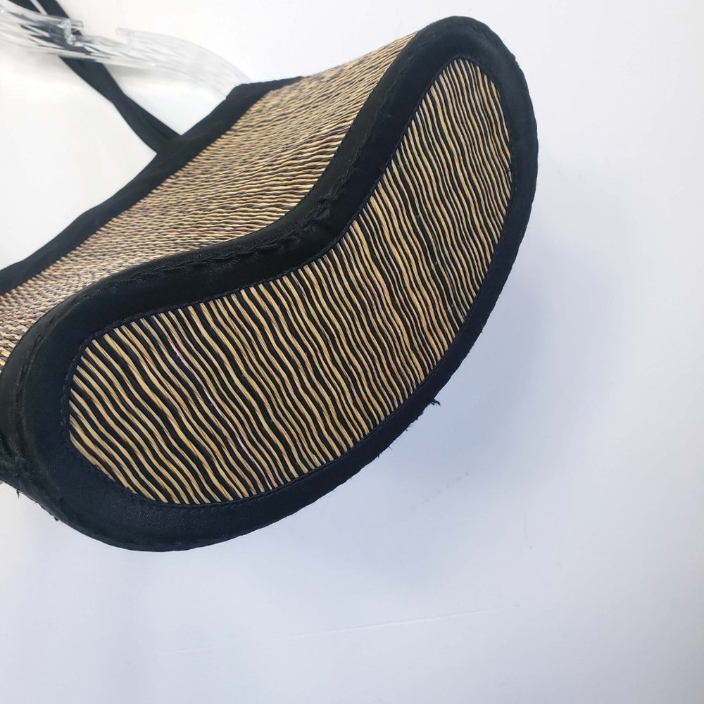 Baskets Of Cambodia Women's Reed Hard Bottom Zip Close Tote Purse Shoulder Bag - Picture 7 of 13